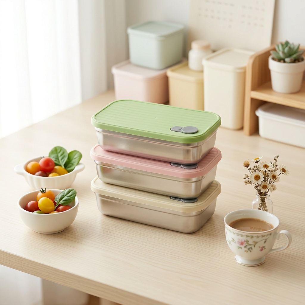Meal Prep Meal Ideas - Edelstahl Bento-Box Metall-Lunchbox Mikrowellengeeignete Lebensmittelbehälter Stapelbare