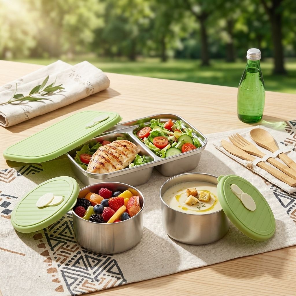 Meal Prep Meal Ideas - Mikrowellengeeignete 304 Edelstahl Bento-Box für Erwachsene