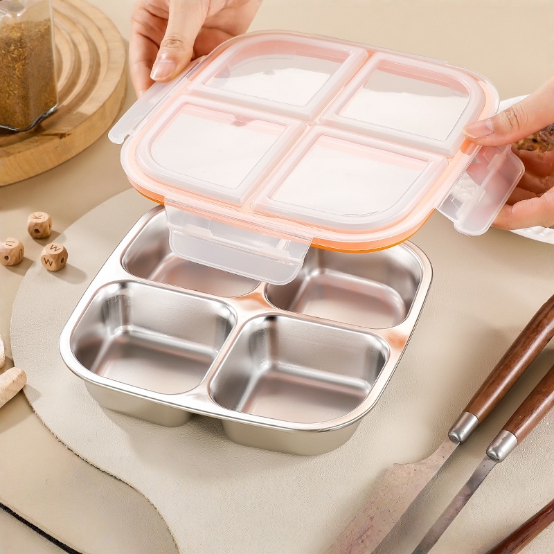 Meal Prep Meal Ideas - 304 Edelstahl Lunchbox, 600ml Bento-Box mit