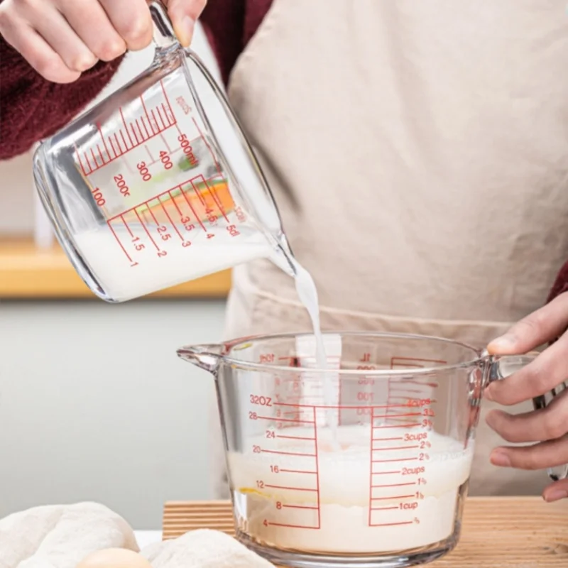 Meal Prep Microwave - 2/4 Tassen Glas-Messbecher zum Backen und