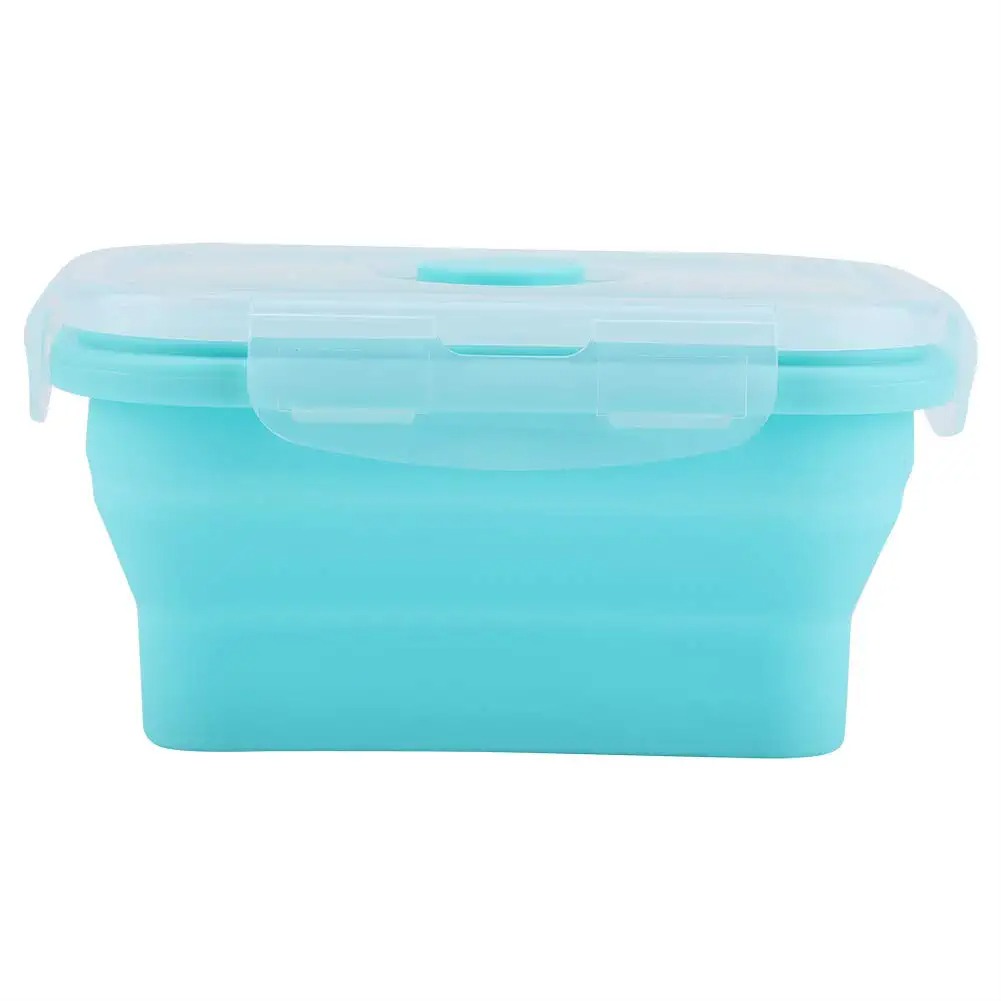 Meal Prep Microwave - 4 Größen zusammenklappbarer Lebensmittelbehälter aus Silikon,