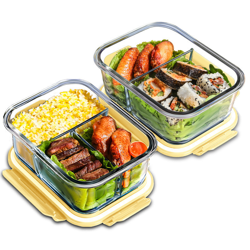 Meal Prep Glass Containers Oven Safe - Glas-Frischhaltebox aus hochborosilikathaltigem, hitzebeständigem Glas, speziell