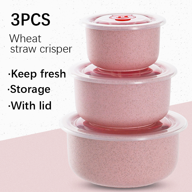 3-teiliges Set aus Weizenstroh – Meal Prep Microwave Bewertung und Preis