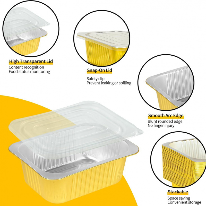 【20 Stück 750 ml Goldpfannen】  – Meal Prep Oven Safe Containers Bewertung und Preis