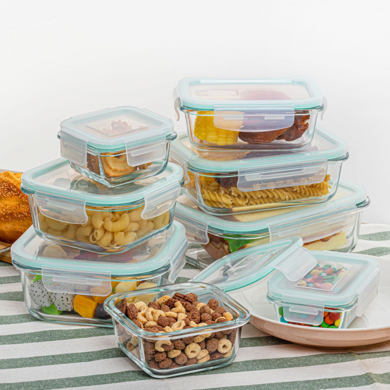 8-teiliges Set Versiegelte Gla – Meal Prep Glass Containers Oven Safe Bewertung und Preis