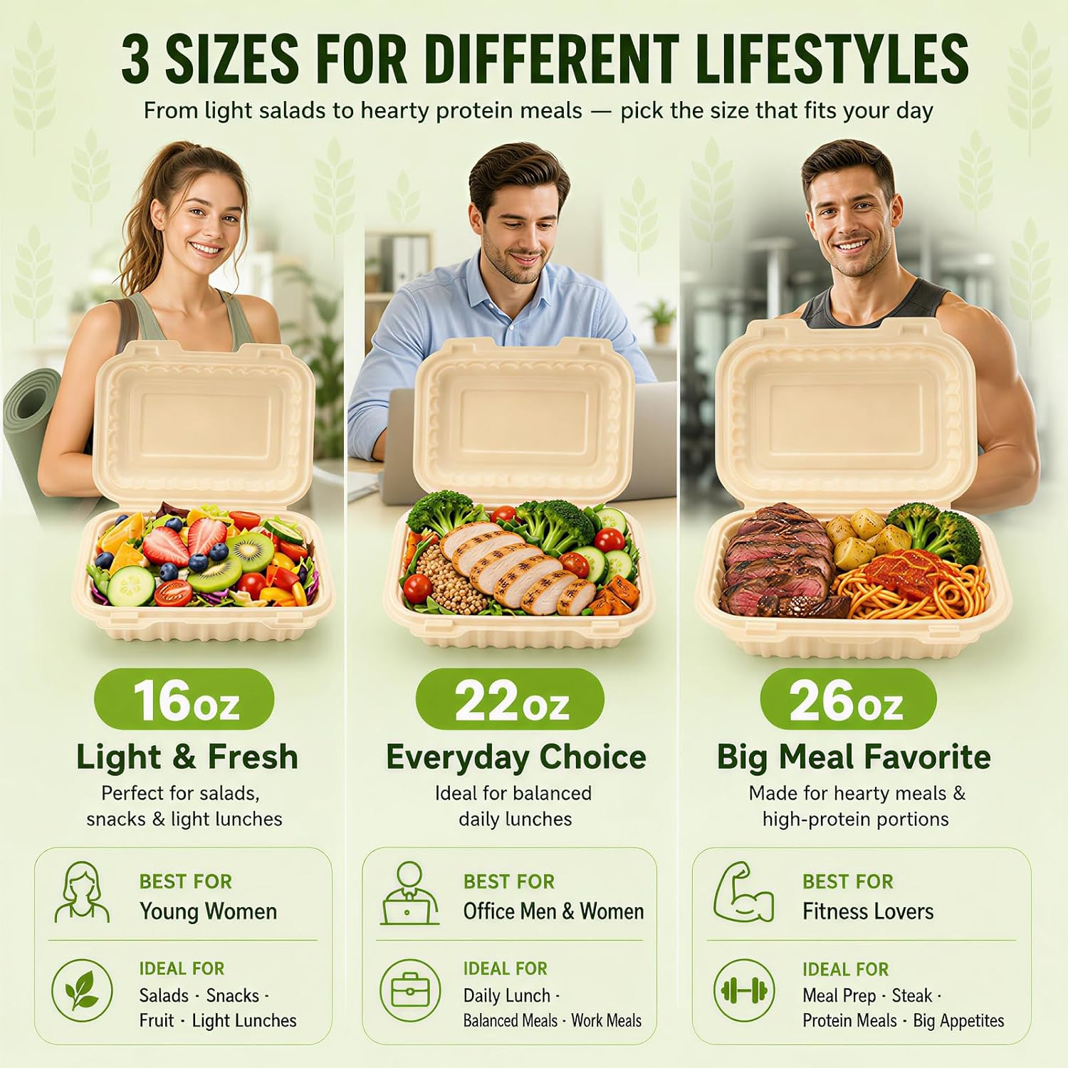 50er-Pack 16oz Clamshell Take- – Meal Prep Microwave Bewertung und Preis