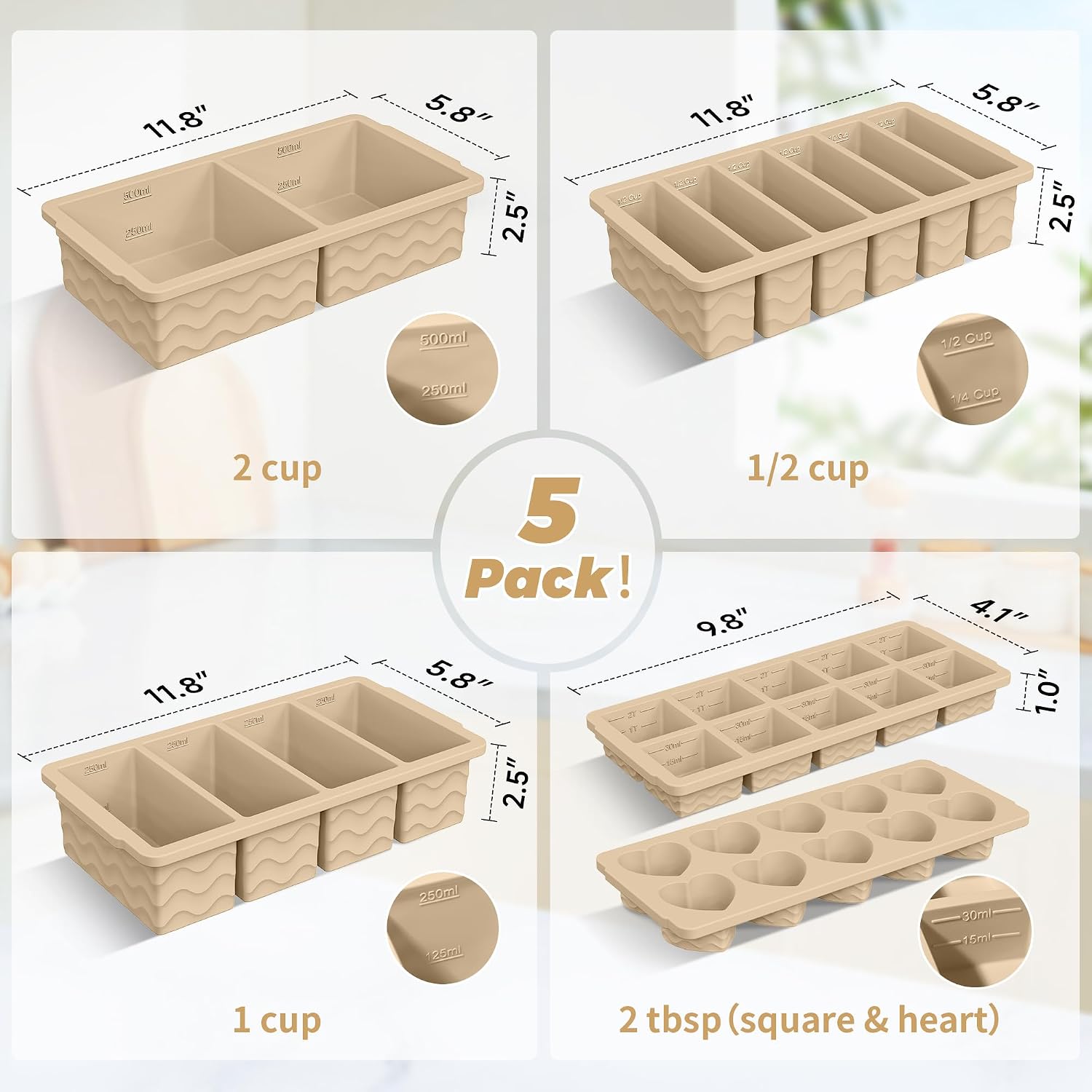 Silikon-Gefrierformen mit Deck – Meal Prep Oven Safe Containers Bewertung und Preis