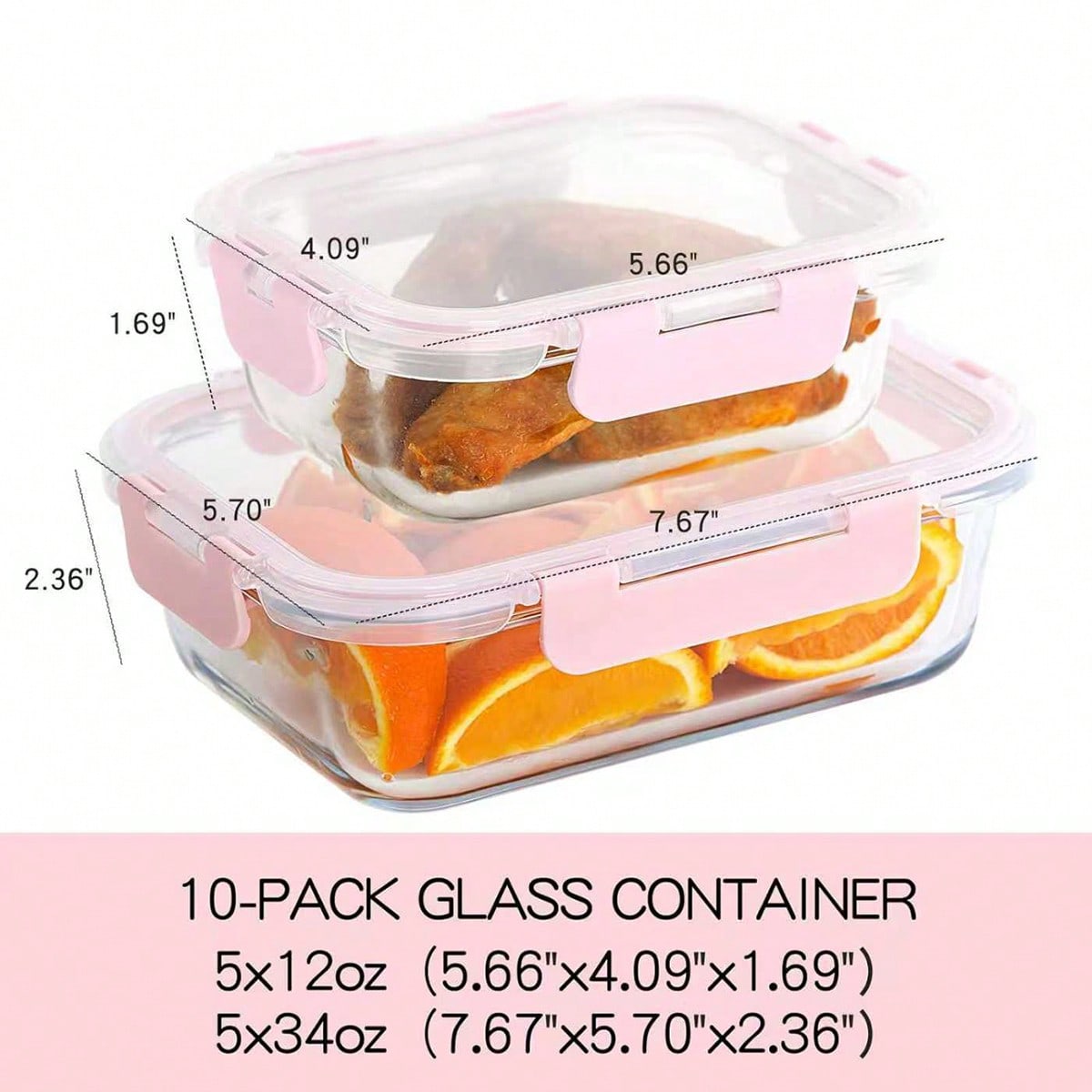 10er-Pack Glas-Mahlzeitbehälte – Meal Prep Glass Containers Oven Safe Bewertung und Preis