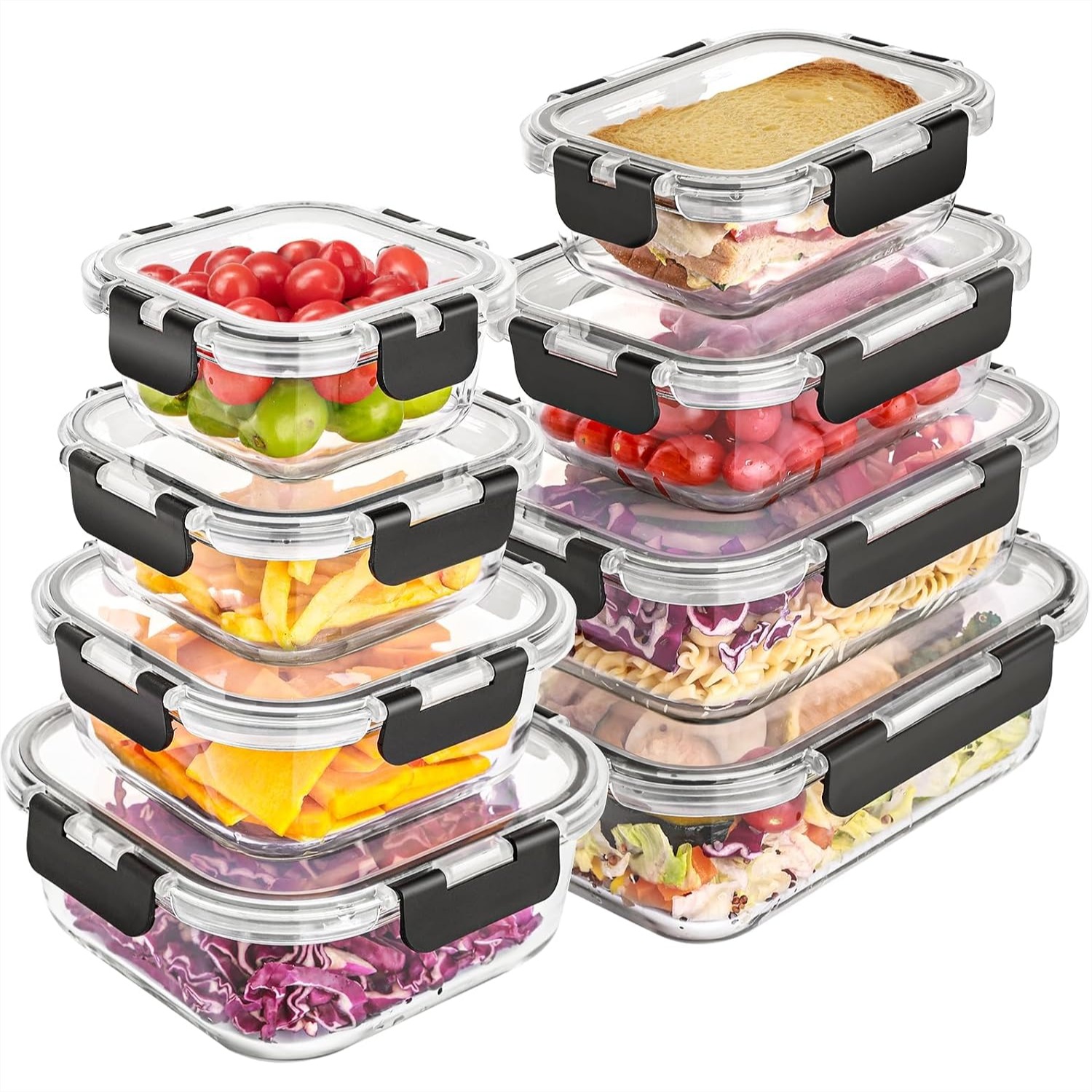 8er-Pack Glas-Lebensmittelbehä – Meal Prep Oven Safe Containers Bewertung und Preis