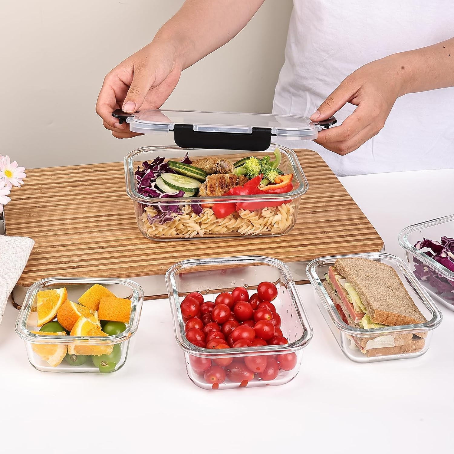 8er-Pack Glas-Lebensmittelbehä – Meal Prep Oven Safe Containers Bewertung und Preis