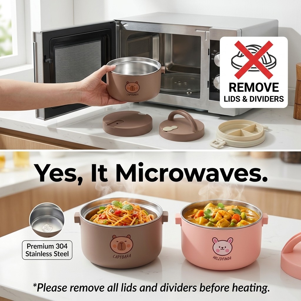 304 Edelstahl Thermische Lunch – Meal Prep Microwave Bewertung und Preis