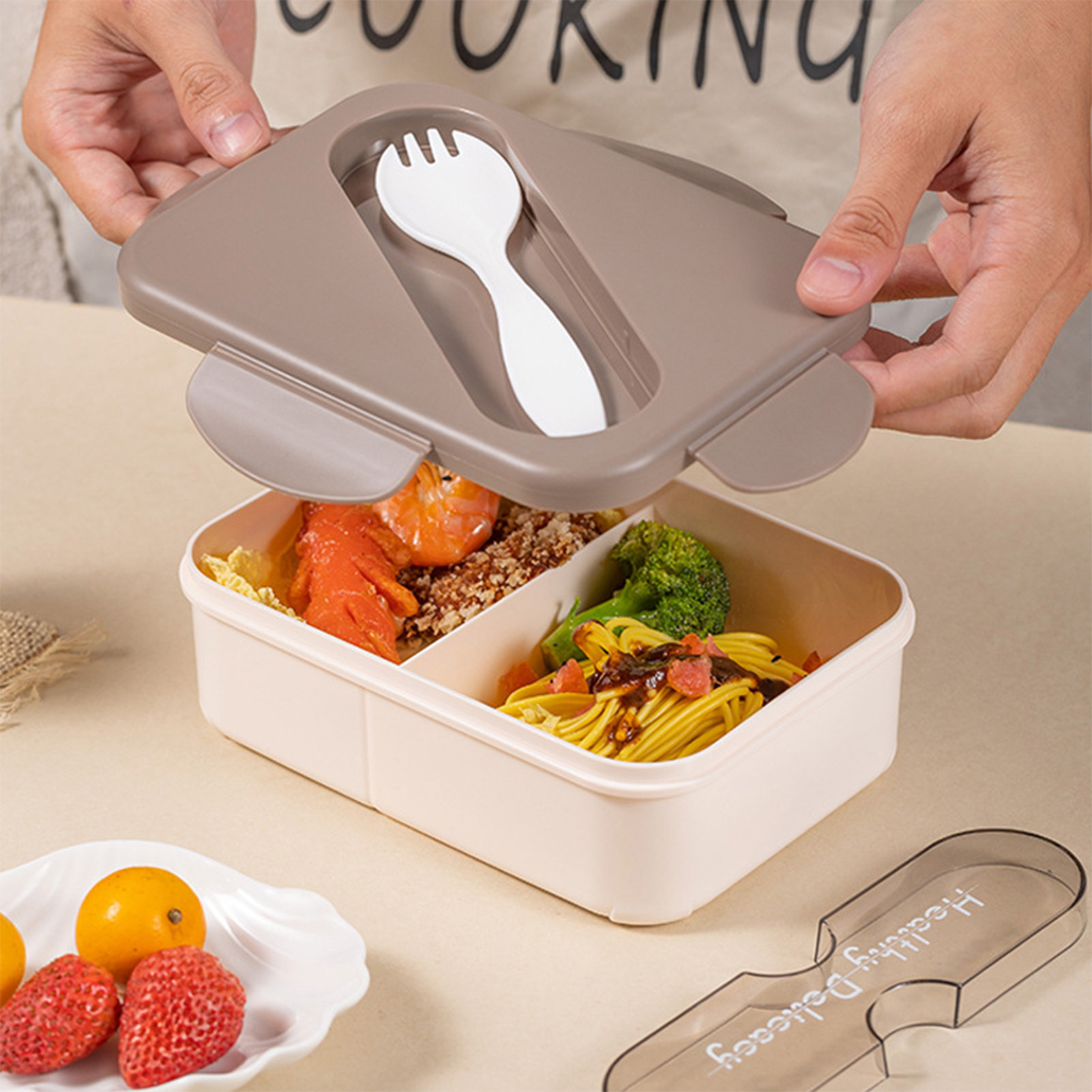 Studenten-Lunchbox mit Gabel,  – Meal Prep Microwave Bewertung und Preis