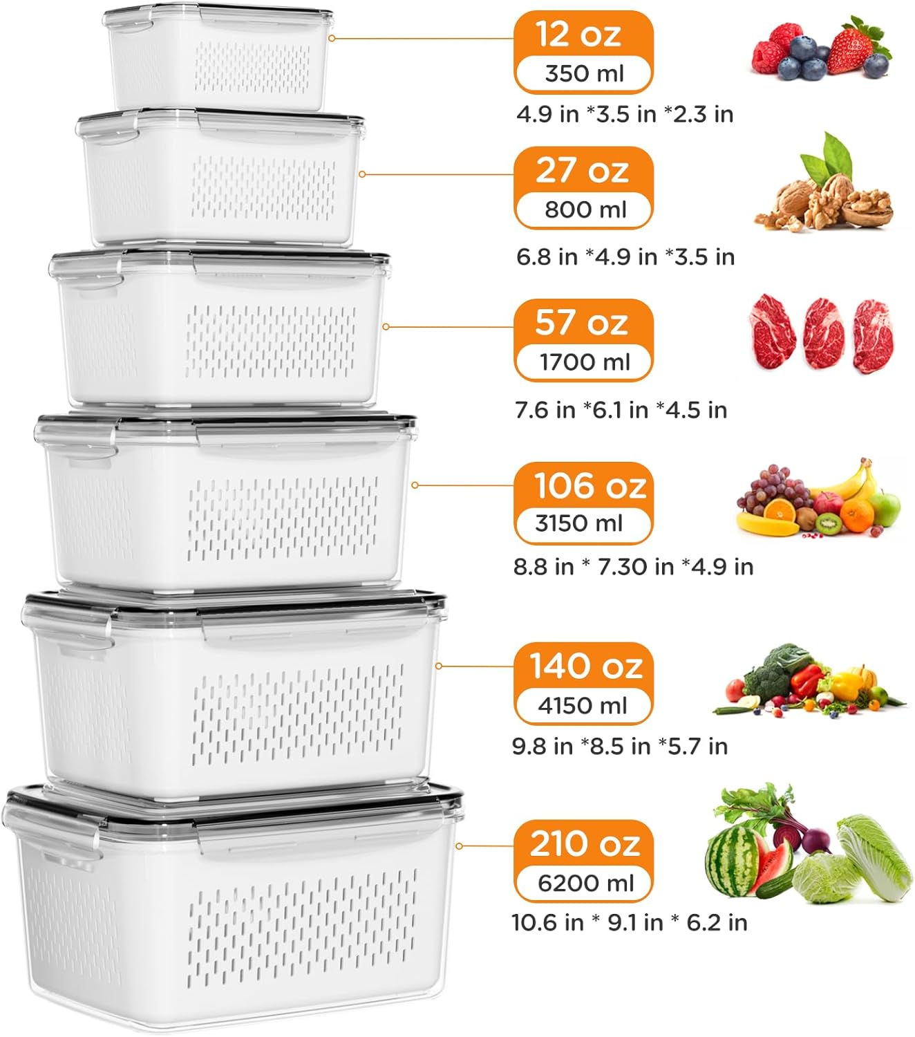 4/5/6/8-teiliges Luftdichtes L – Meal Prep Oven Safe Containers Bewertung und Preis